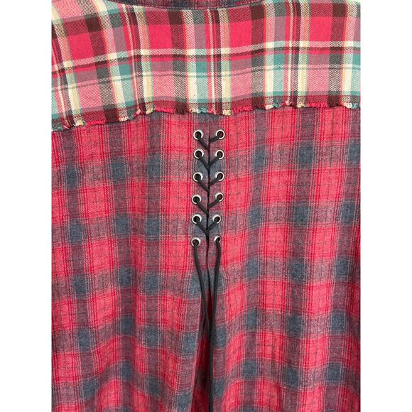 Artisan De Luxe size large plaid flannel shirt dress - Picture 7 of 8